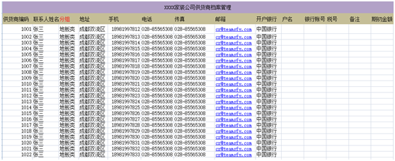 excel信息导入供货商